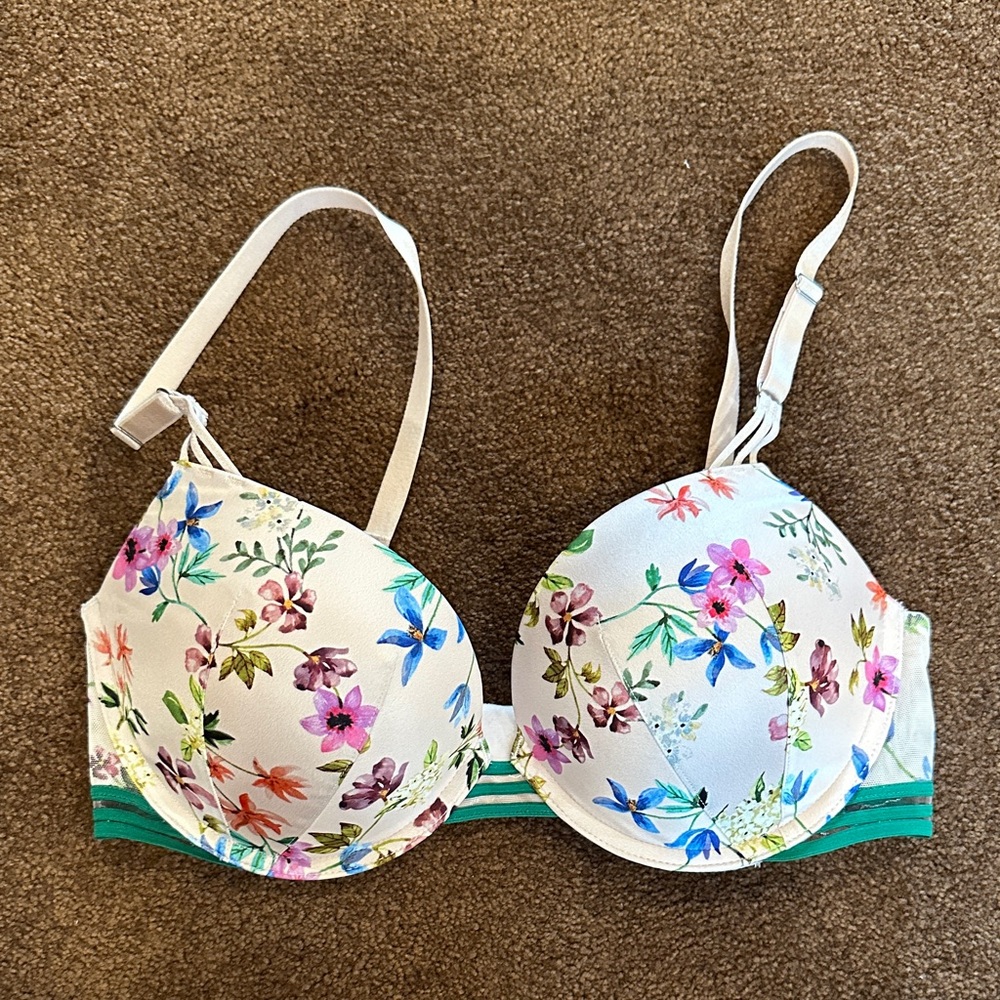 Victoria's Secret Floral Multicolor Bra Very Sexy Push-Up